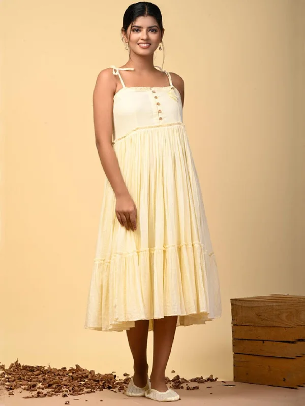 Banana Bells Yellow Tiered Dress