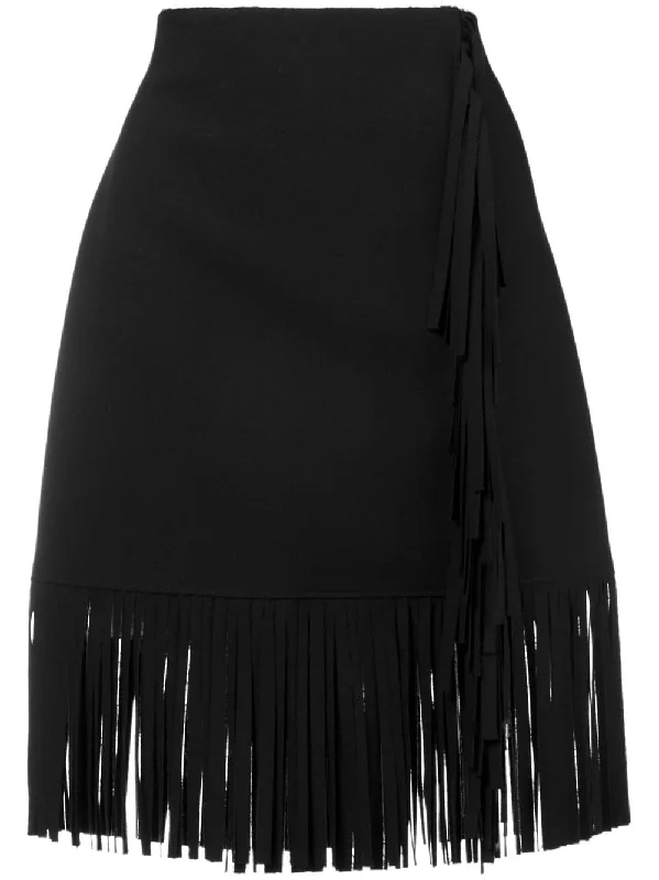 short fringe skirt leather skirt modern